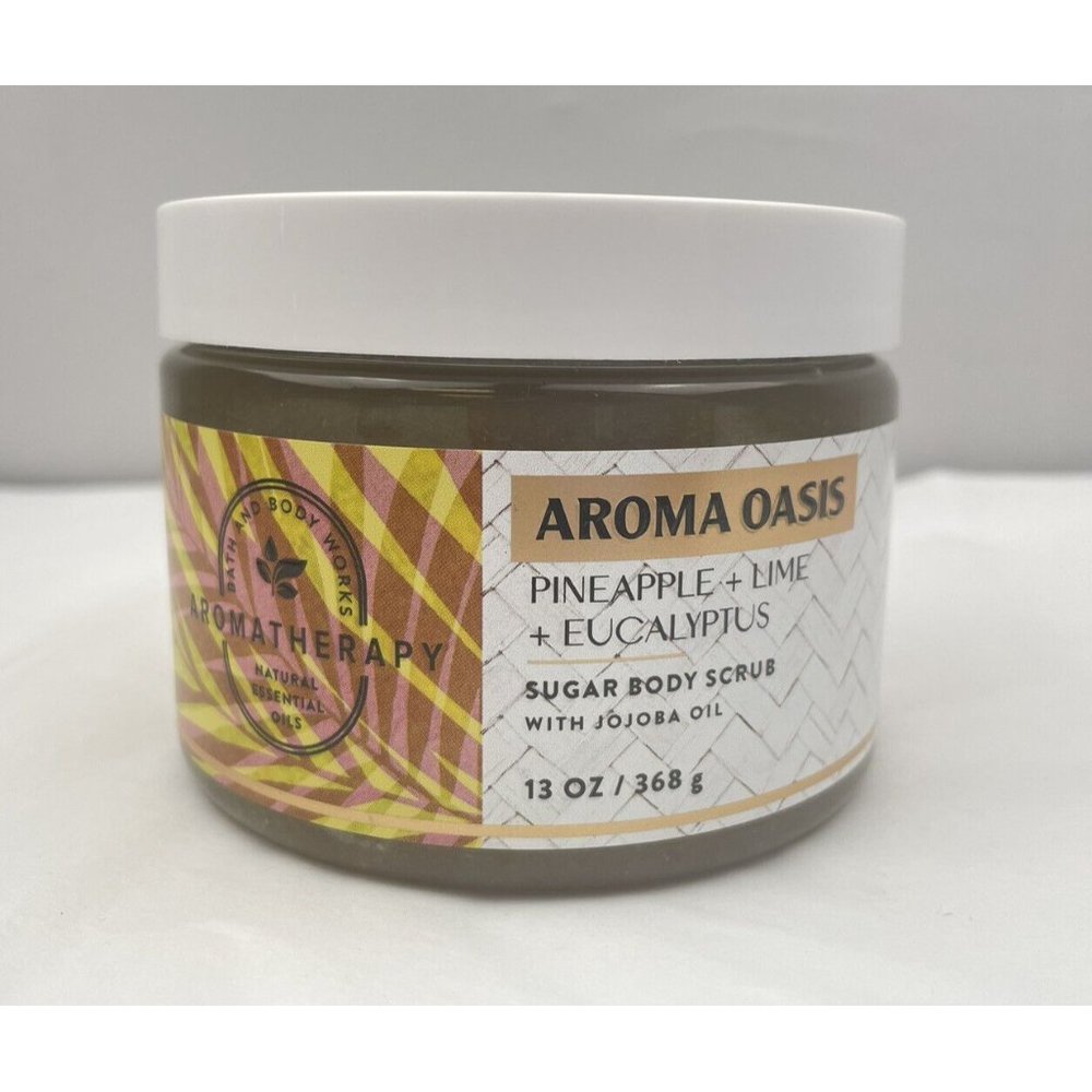 BATH & BODY WORKS  AROMA OASIS-PINEAPPLE +LIME +EUCALYPTUS  SUGAR BODY SCRUB